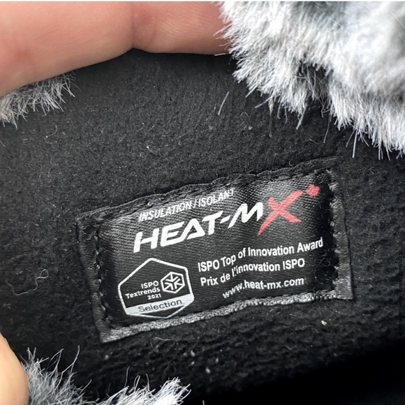 Ice Fields Black Insulated Short Winter Boots With Faux Fur Trim Ankle Boots 7 - Picture 9 of 14